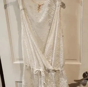 Miken | Swim | Swim Cover Up 3 Medium 2 Black White Used | Poshmark